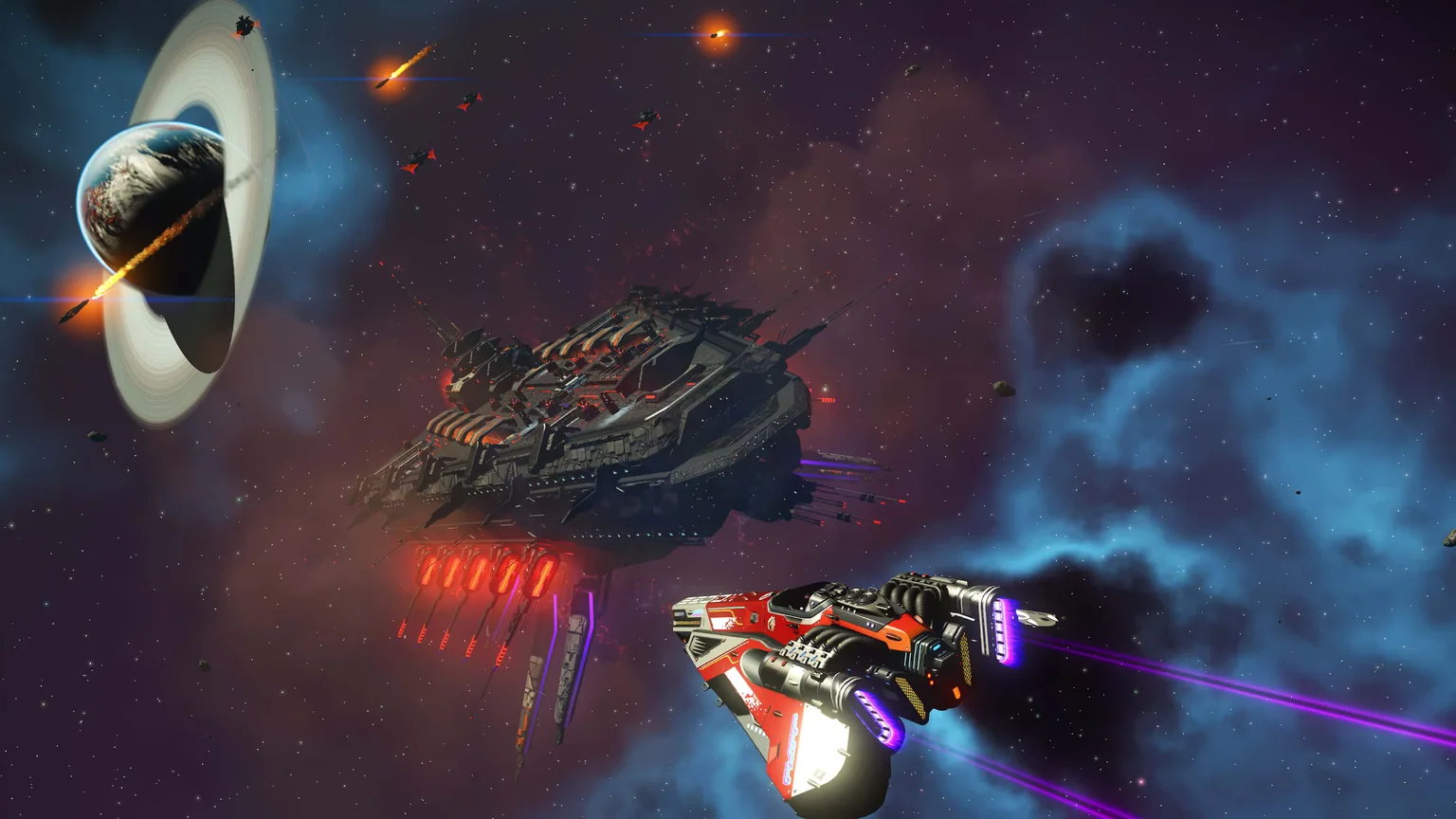 No Man’s Sky : combat spatial près d’une planète, capture officielle