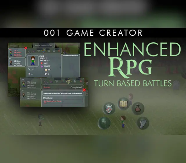 001 Game Creator - Enhanced RPG (Turn-Based Battles) DLC — Steam, Enhanced