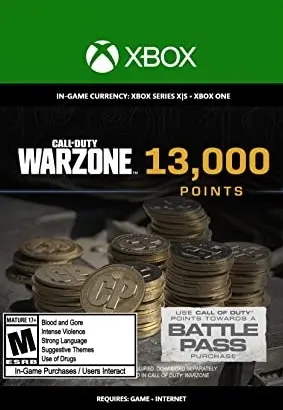 13,000 Call of Duty: Warzone Points — Xbox Live, Standard