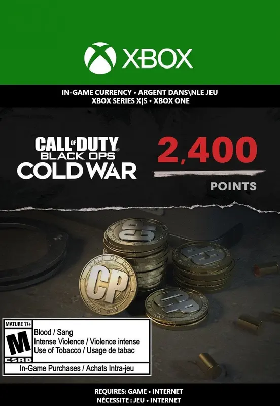 2,400 Call of Duty: Black Ops Cold War Points — Xbox Live, Standard