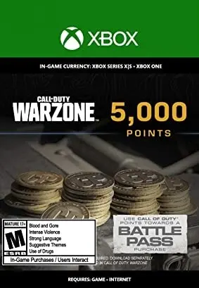 5,000 Call of Duty: Warzone Points — Xbox Live, Standard
