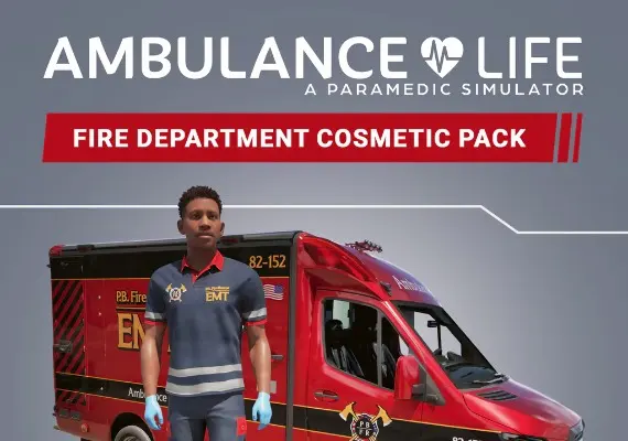 Jaquette de Ambulance Life: A Paramedic Simulator - Fire Department Cosmetic Pack DLC — DLC PC (Steam)