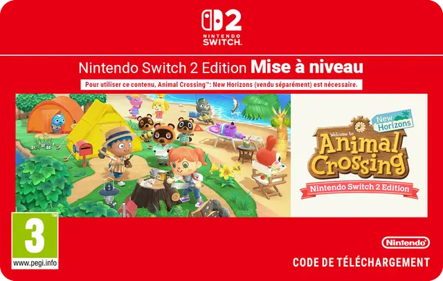 Animal Crossing: New Horizons Mise à niveau Nintendo Switch 2 Edition — Nintendo Switch 2, Nintendo Switch 2 Edition