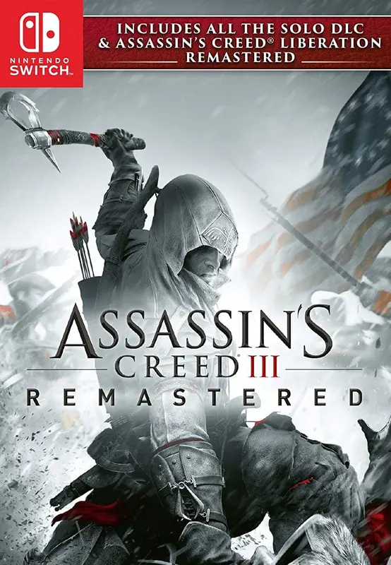 Jaquette de Assassin's Creed III: Remastered — jeu Nintendo (Nintendo Switch)