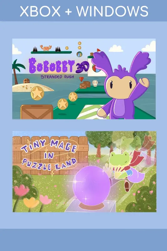 Bobobby 3D: Stranded Rush / Tiny Mage in Puzzle Land (Bundle) — Xbox Live, Standard