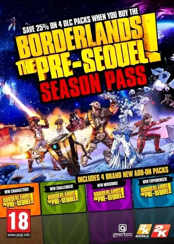 Borderlands The Pre-Sequel - Season Pass DLC — Steam, Standard