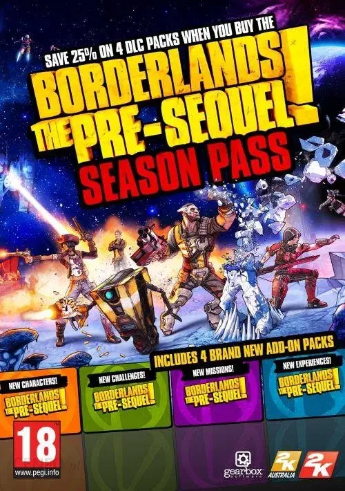 Borderlands The Pre-Sequel - Season Pass DLC — Steam, Standard
