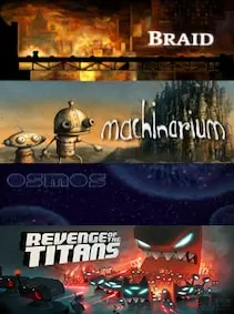 Braid + Machinarium + Osmos + Revenge of The Titans — Steam, Standard