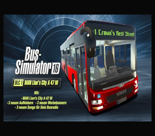 Bus Simulator 16 - MAN Lion's City A 47 M 16 DLC — Steam, Standard