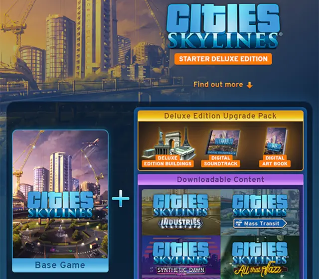 Cities: Skylines Starter Deluxe Edition Bundle — Steam, Deluxe Edition