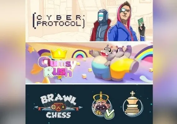 Clumsy Rush + Cyber Protocol + Brawl Chess - Bundle EN — Xbox One / Xbox Series X|S, Standard