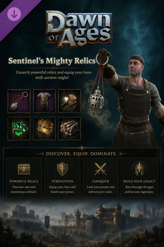 Dawn of Ages - Sentinel's Mighty Relics DLC — Steam, Standard