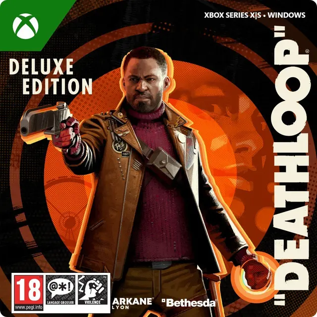 Jaquette de DEATHLOOP Deluxe Edition — jeu Xbox (Xbox Series X|S / PC)