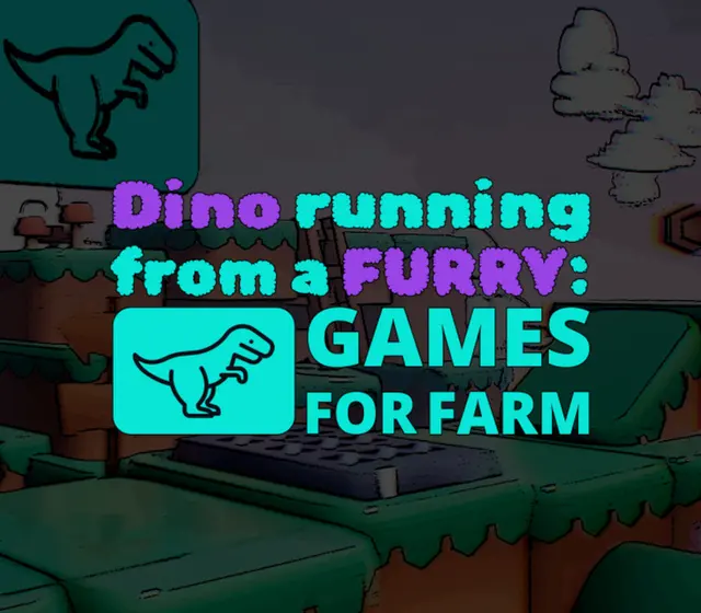 Dino running from a FURRY: GAMESFORFARM — Steam, Standard