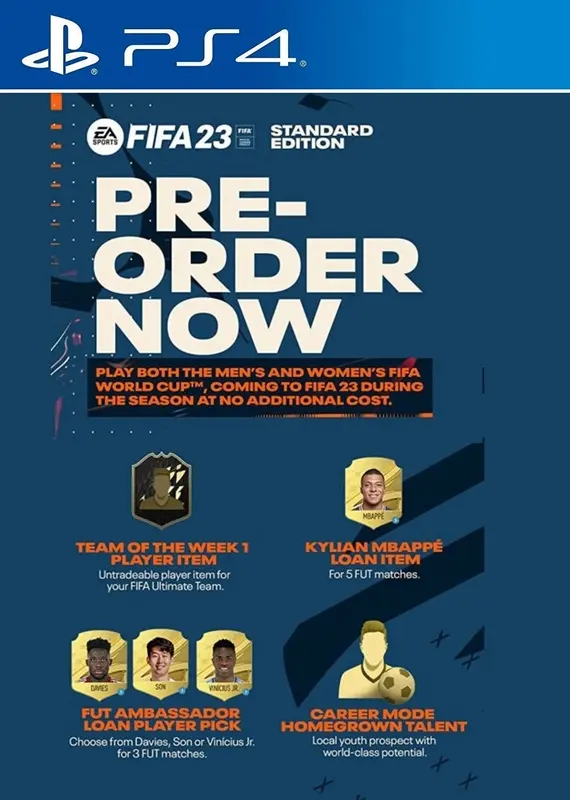 EA SPORTS™ FIFA 23 Standard Edition Pre-Order Bonus (DLC) — PlayStation 4, Standard Edition