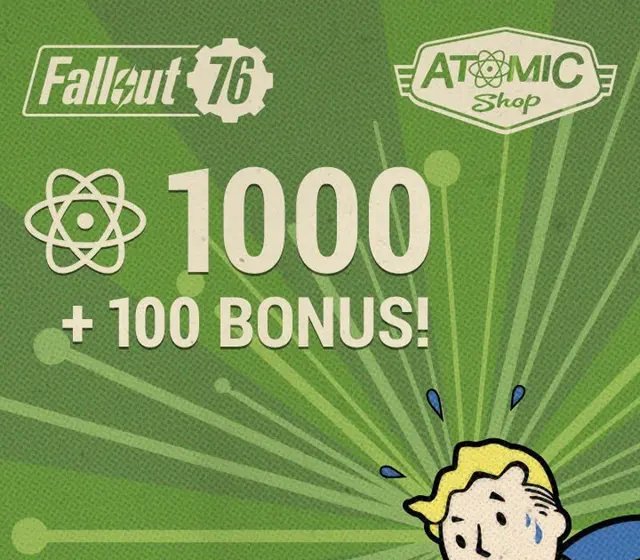 Fallout 76 - 1000 (+100 Bonus) Atoms — Xbox One, Standard