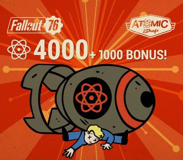 Fallout 76 - 4000 (+1000 Bonus) Atoms — Xbox One, Standard