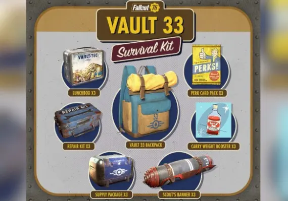 Fallout 76 - Vault 33 Survival Pack DLC EN — Xbox One / Xbox Series X|S, Standard