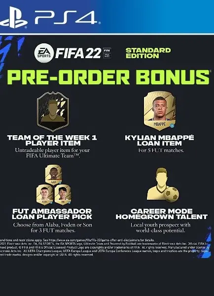 Jaquette de FIFA 22 (Standard Edition) Pre-order Bonus (DLC) — DLC PlayStation (PlayStation 4)
