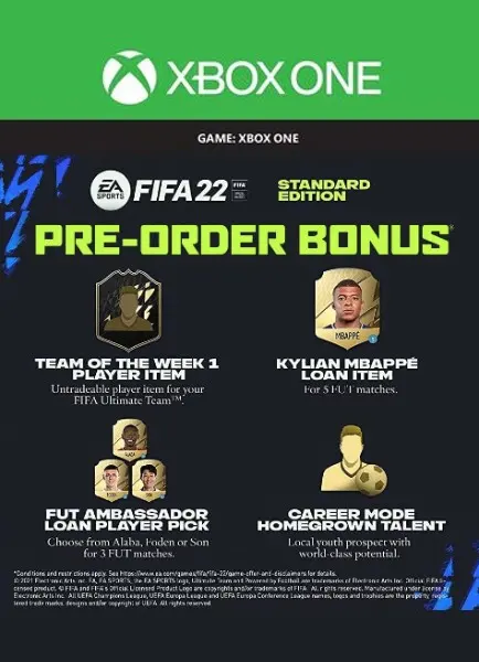 FIFA 22 (Standard Edition) Pre-order Bonus (DLC) — Xbox One, Standard Edition