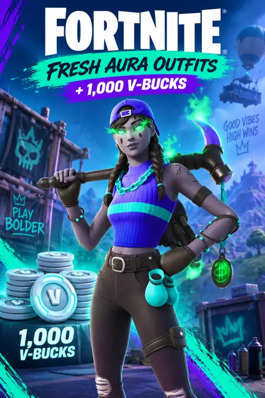 Fortnite - Fresh Aura Outfits + 1,000 V-Bucks DLC — Xbox One / Xbox Series X|S, Standard