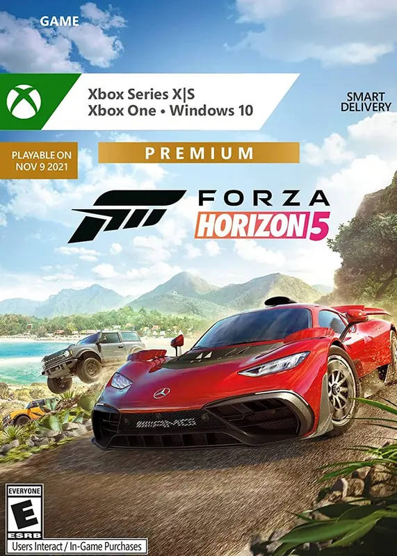 Jaquette de Forza Horizon 5 Premium Edition — jeu Xbox (Xbox Live / PC)