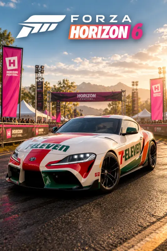 Forza Horizon 6 - Exclusive 2020 Toyota GR Supra 7 Eleven Edition Car DLC — Xbox Series X|S / PC, Standard