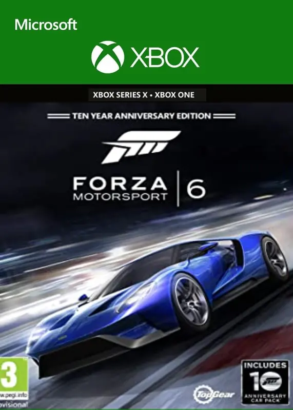 Forza Motorsport 6 Ten Year Anniversary Car Pack (DLC) — Xbox Live, Standard