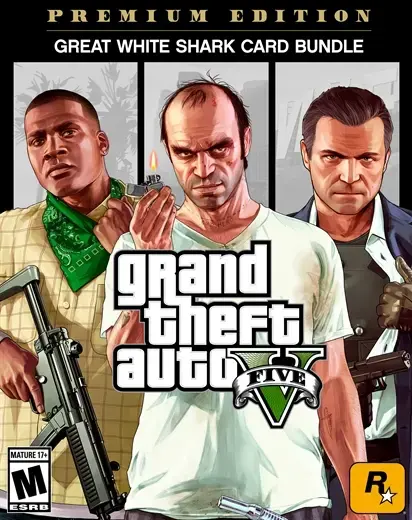 Grand Theft Auto V Premium Edition + Great White Shark Card Bundle — Rockstar Games, Premium Edition