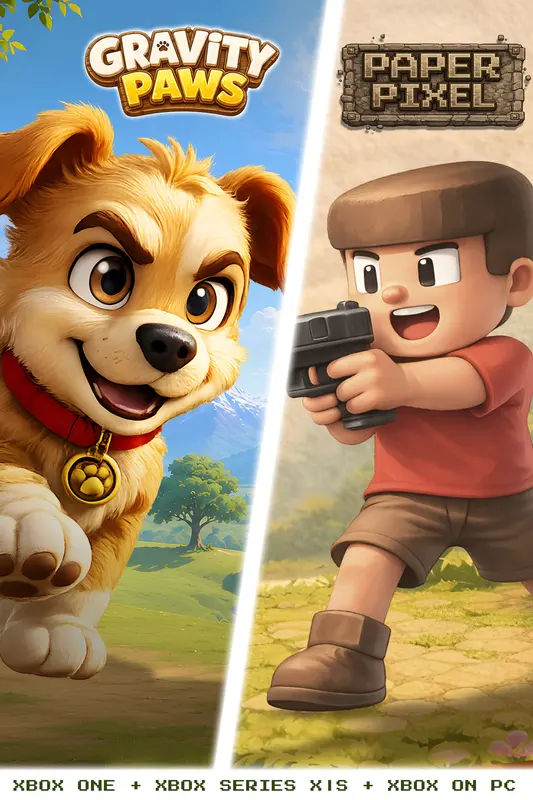Gravity Paws + Paper Pixel (Bundle) — Xbox Live, Standard