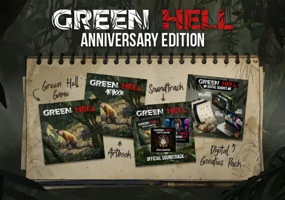 Jaquette de Green Hell Anniversary Edition EN/DE/FR/IT/PL/CS/ES/SV — jeu PC (Steam)