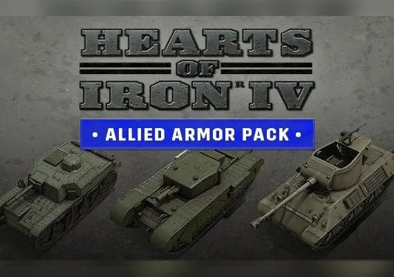 Jaquette de Hearts of Iron IV - Allied Armor Pack DLC EN/DE/FR/PL/PT/RU/ES — DLC PC (Steam)