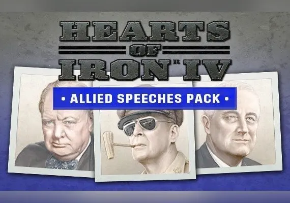 Jaquette de Hearts of Iron IV - Allied Speeches Music Pack DLC EN/DE/FR/PL/PT/RU/ES — DLC PC (Steam)