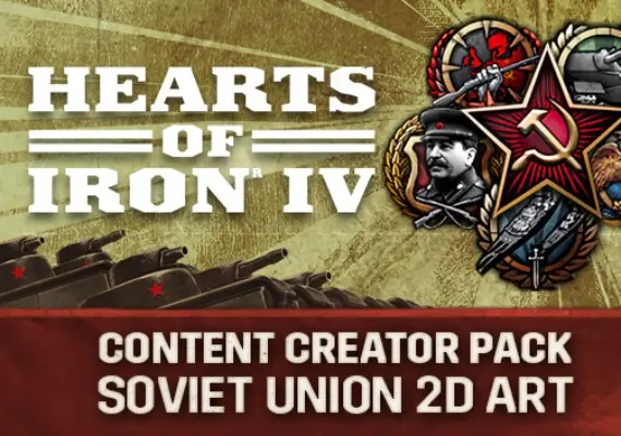 Hearts of Iron IV: Content Creator Pack - Soviet Union 2D DLC EN/DE/FR/PL/PT/RU/ES — Steam, Standard