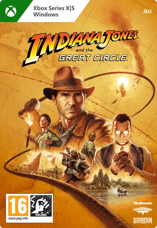 Jaquette de Indiana Jones and the Great Circle — jeu Xbox (Xbox Series X|S / PC)