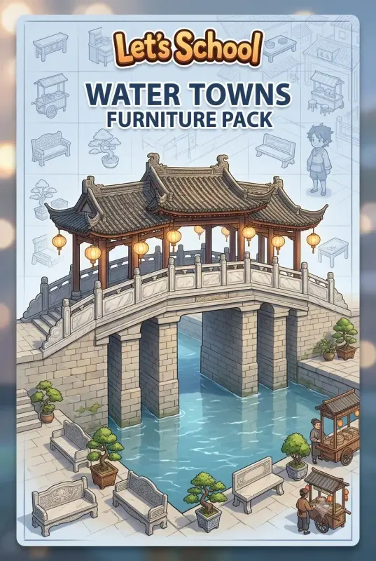 Let's School - Water Towns Furniture Pack DLC — Steam, Standard