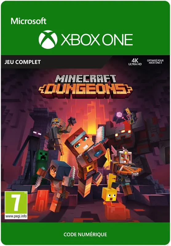 Jaquette de Minecraft Dungeons — jeu Xbox (Xbox One)