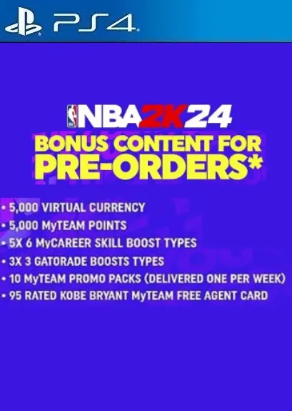 NBA 2k24 Pre-Order Bonus (DLC) — PlayStation 4, Standard