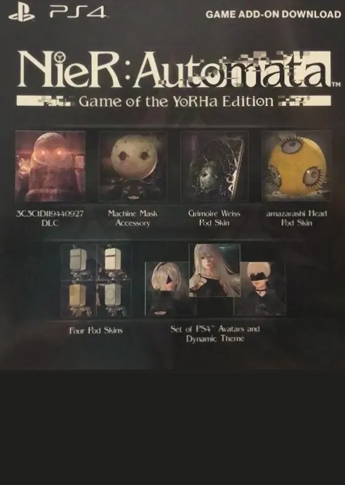 NieR: Automata - Game of the YoRHa Edition Content Pack (DLC) — PlayStation 5, Standard