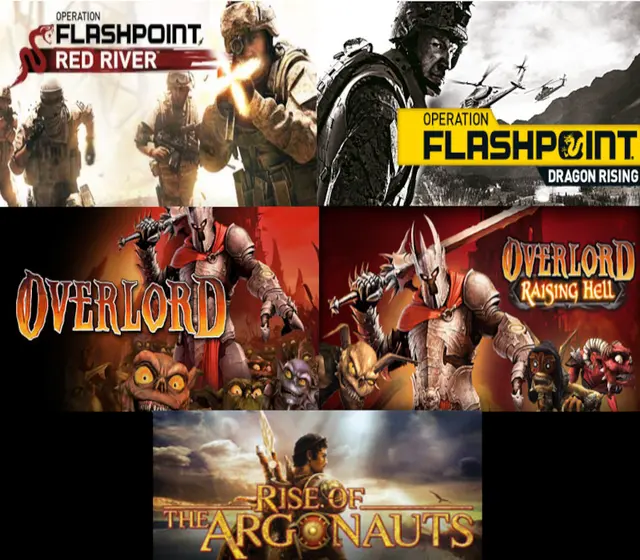 Operation Flashpoint: Red River + Operation Flashpoint: Dragon Rising + Rise of the Argonauts + Overlord + Overlord: Raising Hell Bundle — Steam, Standard