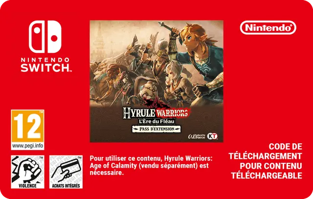 Pass d'extension pour Hyrule Warriors : L'Ère du Fléau — Nintendo Switch, Standard