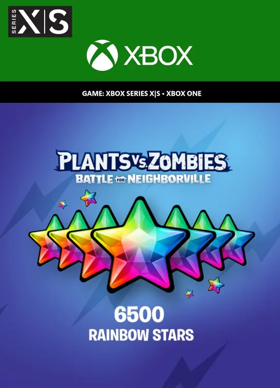 Plants vs. Zombies: Battle for Neighborville – 6500 Rainbow Stars — Xbox Live, Standard