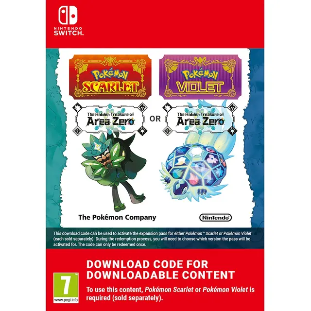 Pokemon Scarlet / Violet Expansion Pass: The Hidden Treasure of Area Zero (DLC) — Nintendo Switch, Standard