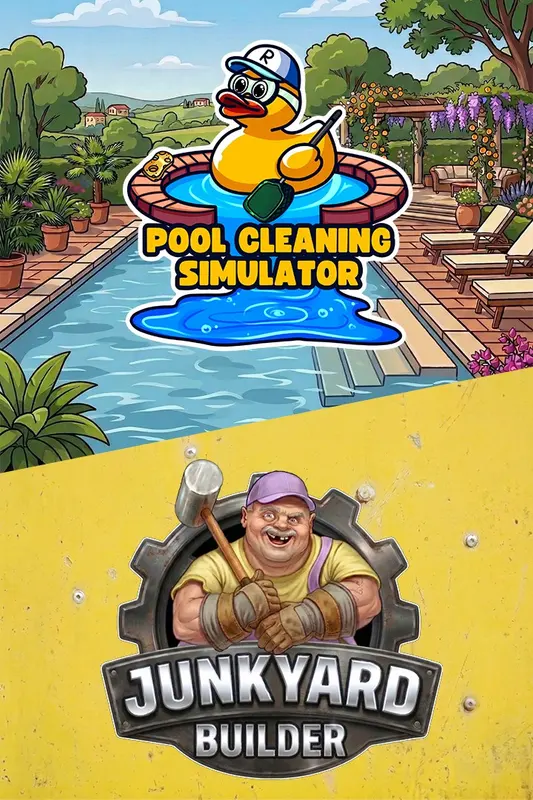 Pool Cleaning Simulator & Junkyard Builder Bundle — Xbox Series X|S, Standard