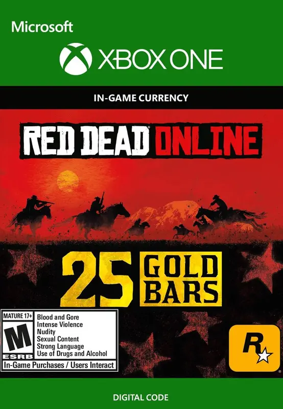 Red Dead Redemption 2 Online 25 Gold Bars — Xbox Live, Standard