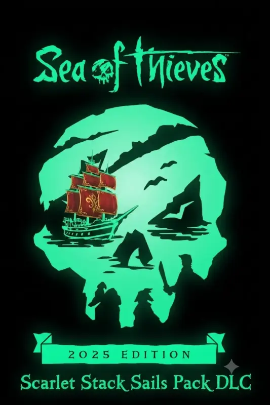 Sea of Thieves 2025 Edition Scarlet Stack Sails Pack DLC — Xbox One / Xbox Series X|S / PC, Standard