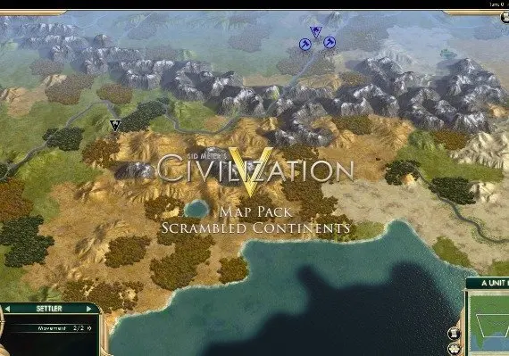 Sid Meier's Civilization V - Scrambled Continents Map Pack DLC EN/DE/FR/IT/PL/ES — Steam, Standard
