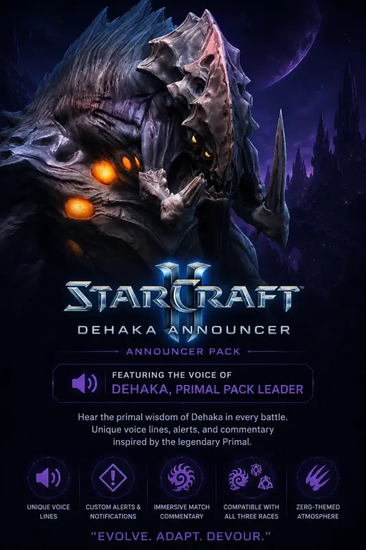 StarCraft II - Announcer Dehaka DLC — Battle.net, Standard