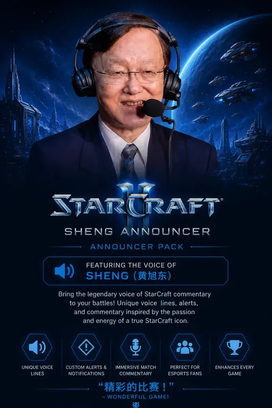 StarCraft II - Announcer Mr. Sheng DLC — Battle.net, Standard