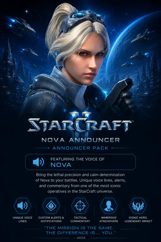 StarCraft II - Announcer Nova DLC — Battle.net, Standard